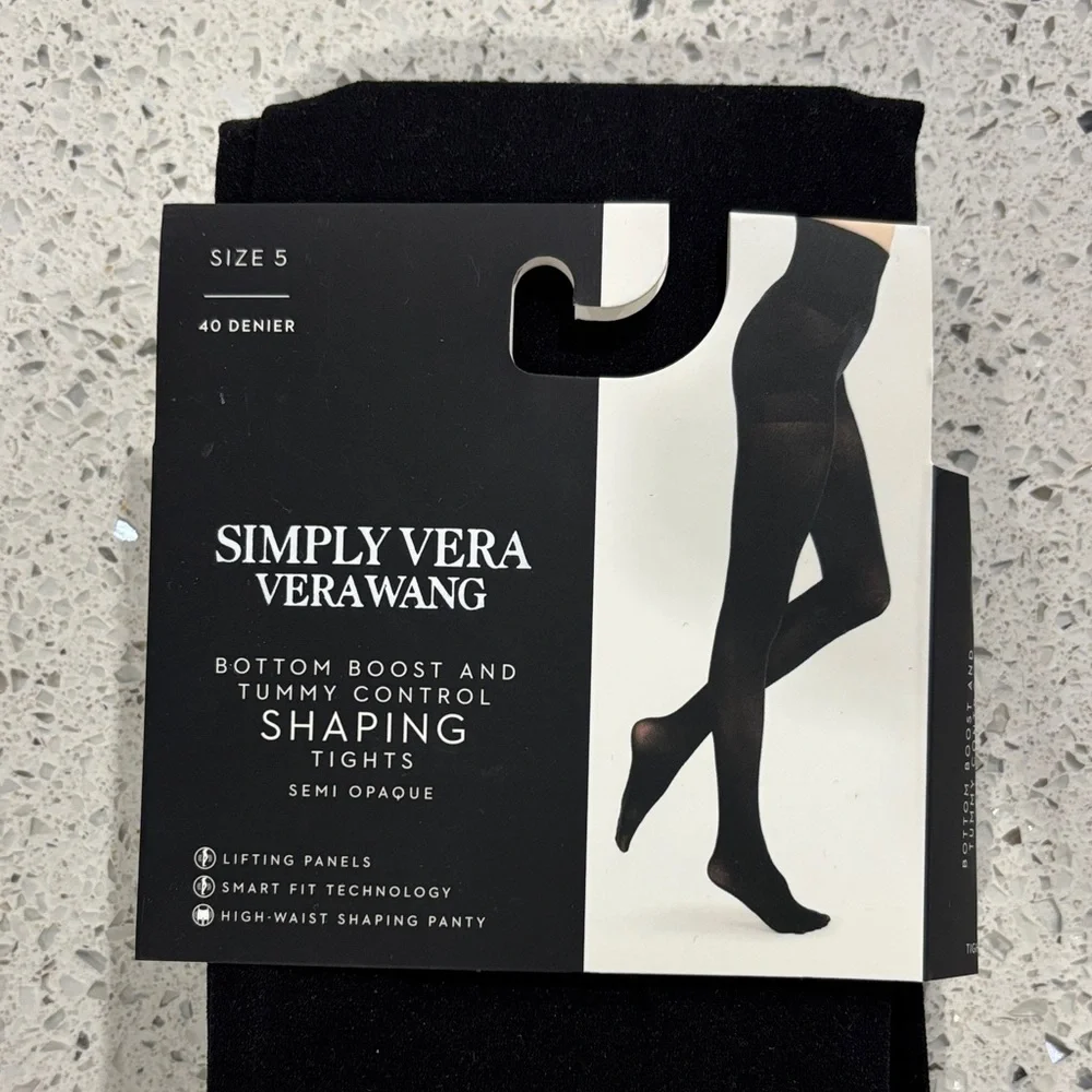 Simply Vera Vera Wang Semi-Opaque Black Tights